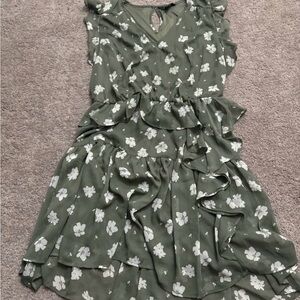 Floral Green SimplyVera Women’s Dress